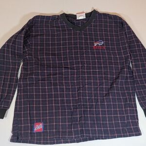 Vintage Buffalo Bills Navy Checkered Men's Shirt